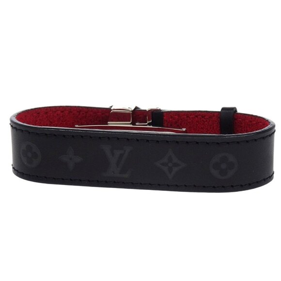 Louis Vuitton Black Monogram Good Luck Bracelet Bangle M64447 SN0071 144844 - Picture 2 of 4